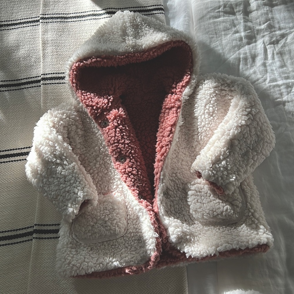 Zara baby reversible hooded jacket, size 12-18M